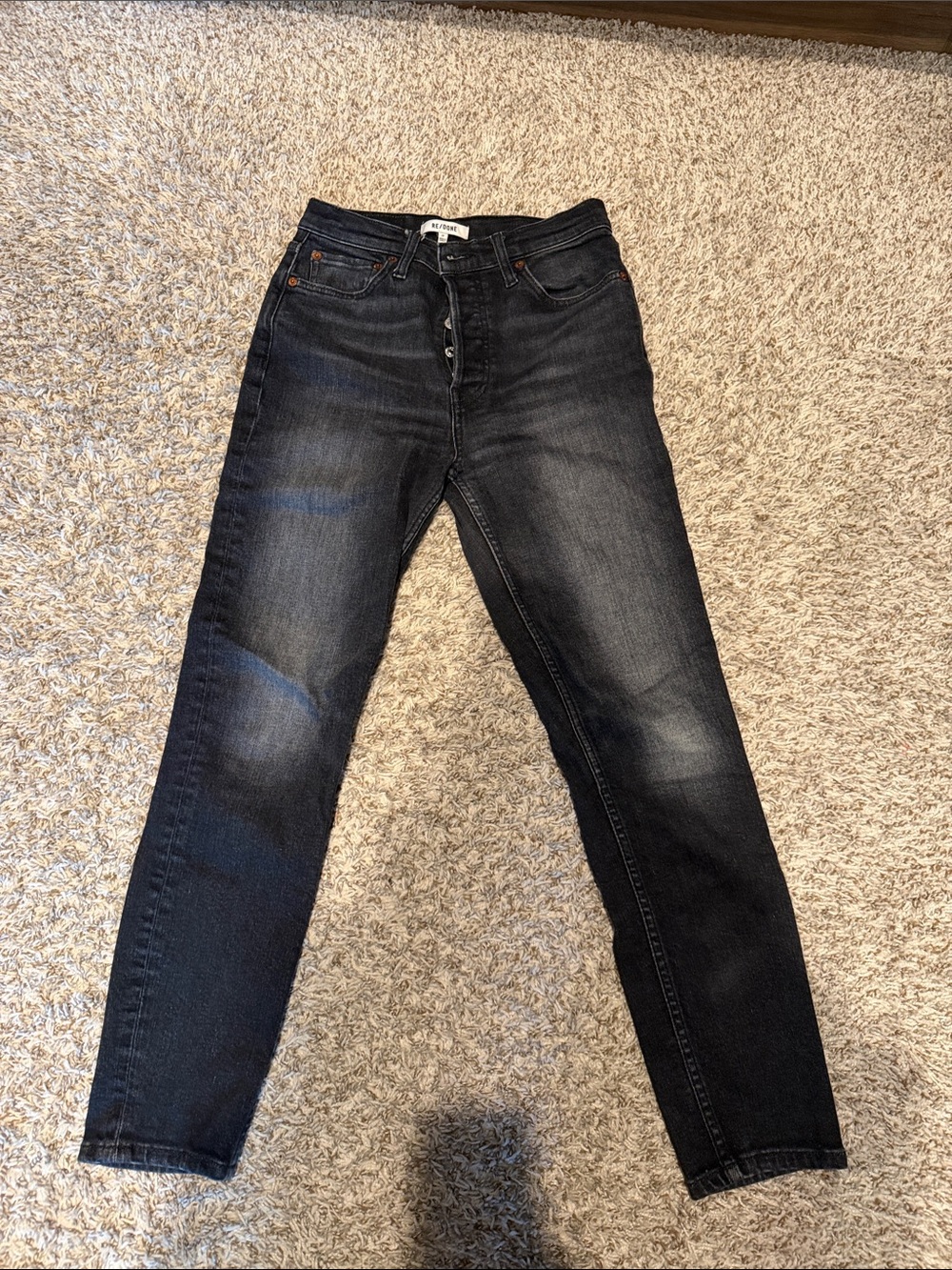 Re/done 90s high rise straight ankle crop
